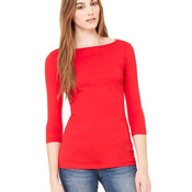 Women's Half Sleeve Jersey Boatneck Tee